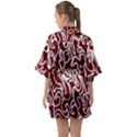 Berry Swirls Half Sleeve Satin Kimono  View2