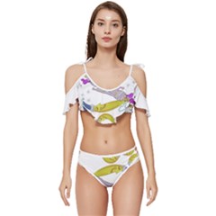 Komar 1 Ruffle Edge Tie Up Bikini Set	