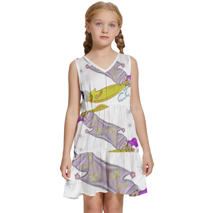 Komar 1 Kids  Sleeveless Tiered Mini Dress