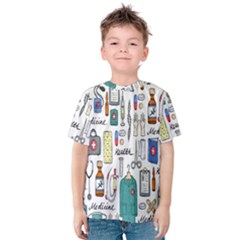 Medical Biology Detail Medicine Psychedelic Science Abstract Abstraction Chemistry Genetics Art Patt Kids  Cotton Tee