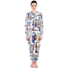 Medical Biology Detail Medicine Psychedelic Science Abstract Abstraction Chemistry Genetics Art Patt Onepiece Jumpsuit (ladies) by Jancukart