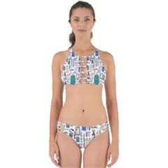 Medical Biology Detail Medicine Psychedelic Science Abstract Abstraction Chemistry Genetics Art Patt Perfectly Cut Out Bikini Set