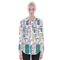 Medical Biology Detail Medicine Psychedelic Science Abstract Abstraction Chemistry Genetics Art Patt Womens Long Sleeve Shirt