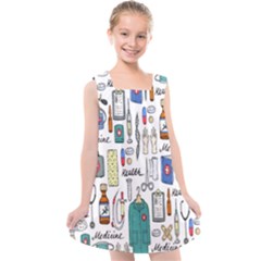 Medical Biology Detail Medicine Psychedelic Science Abstract Abstraction Chemistry Genetics Art Patt Kids  Cross Back Dress