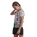 Medical Biology Detail Medicine Psychedelic Science Abstract Abstraction Chemistry Genetics Art Patt Kids  Frill Chiffon Blouse View2