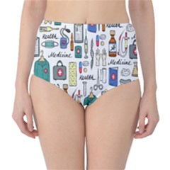 Medical Biology Detail Medicine Psychedelic Science Abstract Abstraction Chemistry Genetics Art Patt Classic High-waist Bikini Bottoms