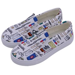 Medical Biology Detail Medicine Psychedelic Science Abstract Abstraction Chemistry Genetics Art Patt Kids  Canvas Slip Ons by Jancukart