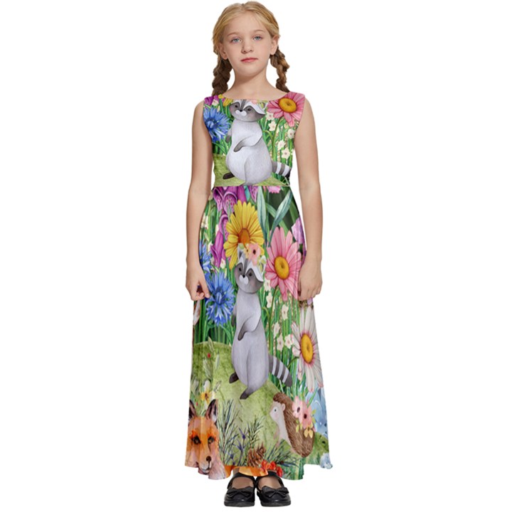 Secret Garden  Kids  Satin Sleeveless Maxi Dress