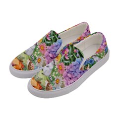 Secret Garden  Women s Canvas Slip Ons by PollyParadiseBoutique7