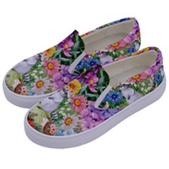 Secret Garden  Kids  Canvas Slip Ons by PollyParadiseBoutique7