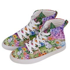 Secret Garden  Women s Hi-top Skate Sneakers by PollyParadiseBoutique7