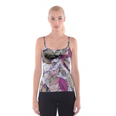 Leaves  Spaghetti Strap Top by DinkovaArt