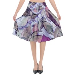 Leaves  Flared Midi Skirt by DinkovaArt