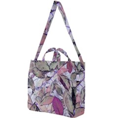 Leaves  Square Shoulder Tote Bag by DinkovaArt