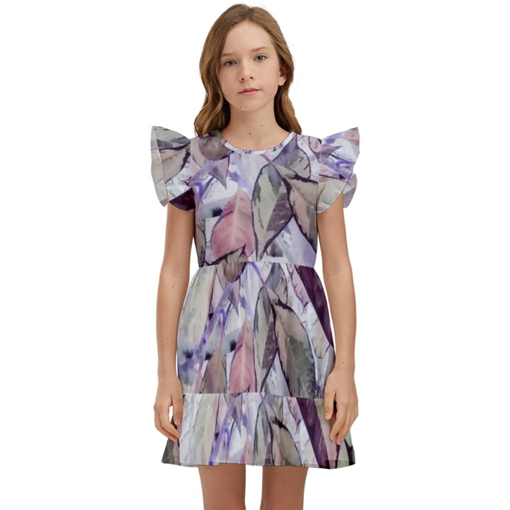 Leaves  Kids  Winged Sleeve Dress