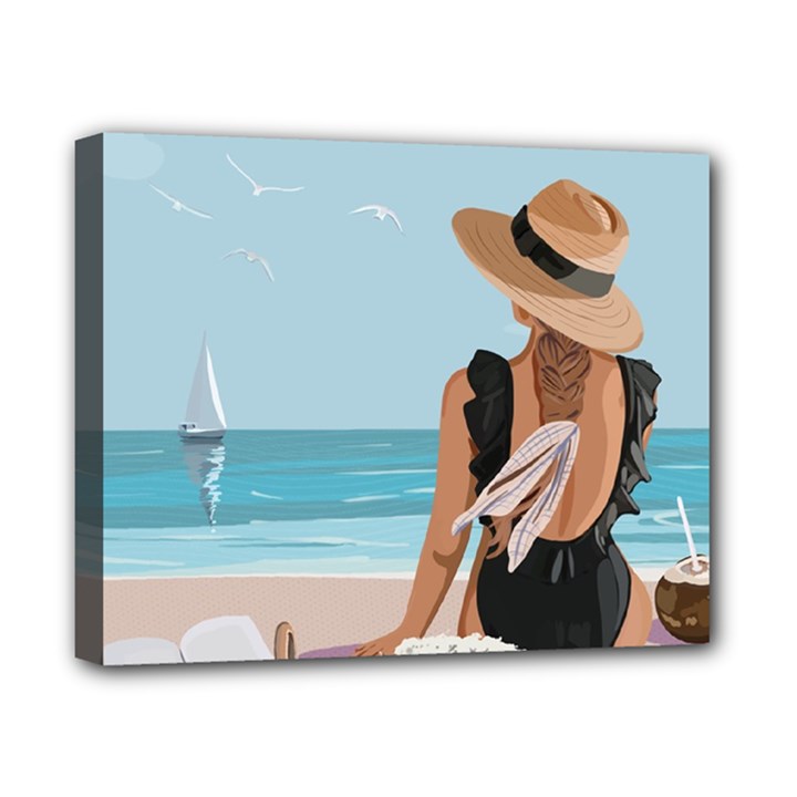 Rest by the sea  Canvas 10  x 8  (Stretched)