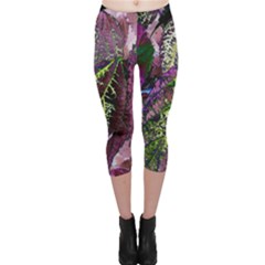 Leaves 21 Capri Leggings  by DinkovaArt