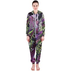 Leaves 21 Hooded Jumpsuit (ladies) by DinkovaArt