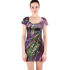 Leaves 21 Short Sleeve Bodycon Dress by DinkovaArt