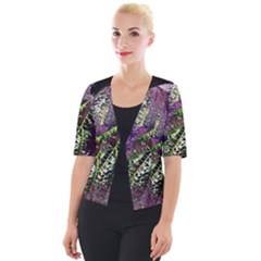 Leaves 21 Cropped Button Cardigan by DinkovaArt