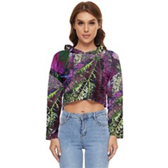 Leaves 21 Women s Lightweight Cropped Hoodie by DinkovaArt