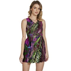 Leaves 21 Sleeveless High Waist Mini Dress