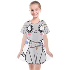 Xmas T- Shirt Funny Motif For Christmas T- Shirt (1) Kids  Smock Dress by maxcute