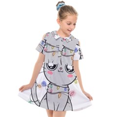 Xmas T- Shirt Funny Motif For Christmas T- Shirt (1) Kids  Short Sleeve Shirt Dress by maxcute