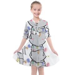 Xmas T- Shirt Funny Motif For Christmas T- Shirt (1) Kids  All Frills Chiffon Dress by maxcute