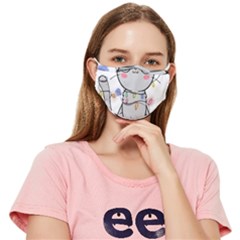 Xmas T- Shirt Funny Motif For Christmas T- Shirt (1) Fitted Cloth Face Mask (adult) by maxcute