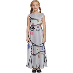 Xmas T- Shirt Funny Motif For Christmas T- Shirt (1) Kids  Satin Sleeveless Maxi Dress by maxcute