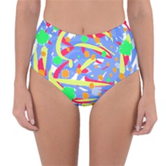 Abstact Pattern T- Shirt Abstact Pattern T- Shirt Reversible High-waist Bikini Bottoms by maxcute