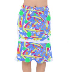 Abstact Pattern T- Shirt Abstact Pattern T- Shirt Short Mermaid Skirt