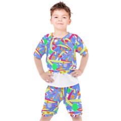 Abstact Pattern T- Shirt Abstact Pattern T- Shirt Kids  Tee And Shorts Set by maxcute