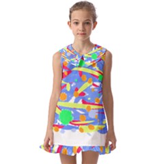 Abstact Pattern T- Shirt Abstact Pattern T- Shirt Kids  Pilgrim Collar Ruffle Hem Dress by maxcute