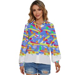 Abstact Pattern T- Shirt Abstact Pattern T- Shirt Women s Long Sleeve Button Down Shirt