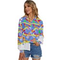 Abstact Pattern T- Shirt Abstact Pattern T- Shirt Women s Long Sleeve Button Down Shirt View2