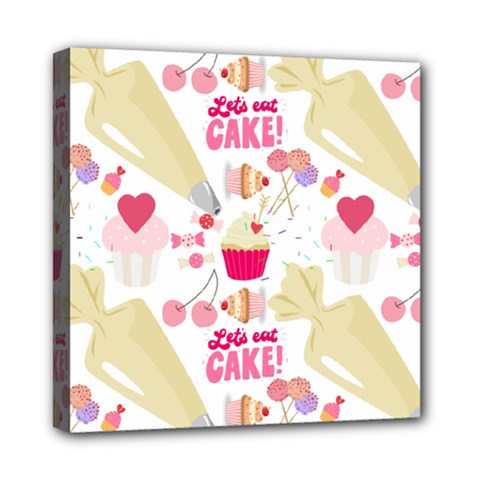 Desserts Pastries Baking Wallpaper Mini Canvas 8  X 8  (stretched) by Ravend