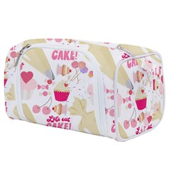 Desserts Pastries Baking Wallpaper Toiletries Pouch by Ravend