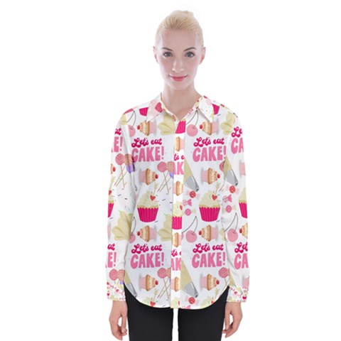 Desserts Pastries Baking Wallpaper Womens Long Sleeve Shirt by Ravend