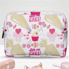 Desserts Pastries Baking Wallpaper Make Up Pouch (medium) by Ravend