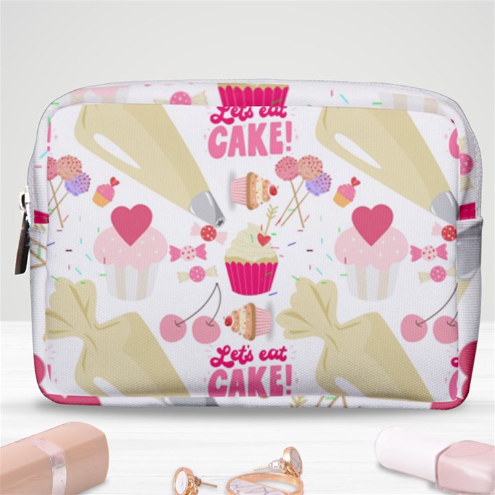 Desserts Pastries Baking Wallpaper Make Up Pouch (Medium)