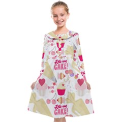 Desserts Pastries Baking Wallpaper Kids  Midi Sailor Dress by Ravend