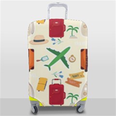 Suitcase Tickets Plane Camera Luggage Cover (medium) by Ravend