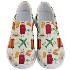 Suitcase Tickets Plane Camera Men s Lightweight Slip Ons by Ravend