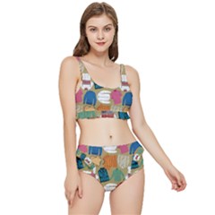 Pattern Art T-shirt Shirts Clothing Fabric Frilly Bikini Set by Ravend