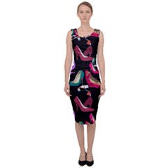 Heels Shoes Pattern Feminine Art Sleeveless Pencil Dress by Ravend