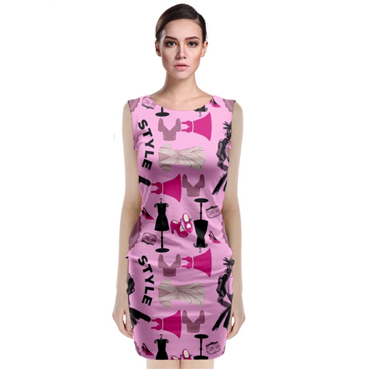 Fashion Girl Newyork Bts Nft Sleeveless Velvet Midi Dress