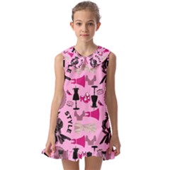 Fashion Girl Newyork Bts Nft Kids  Pilgrim Collar Ruffle Hem Dress