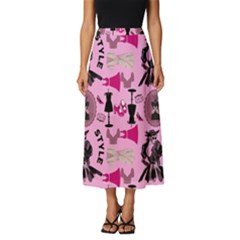 Fashion Girl Newyork Bts Nft Classic Midi Chiffon Skirt by Ravend